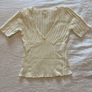 Sezane Cloe Cream Top